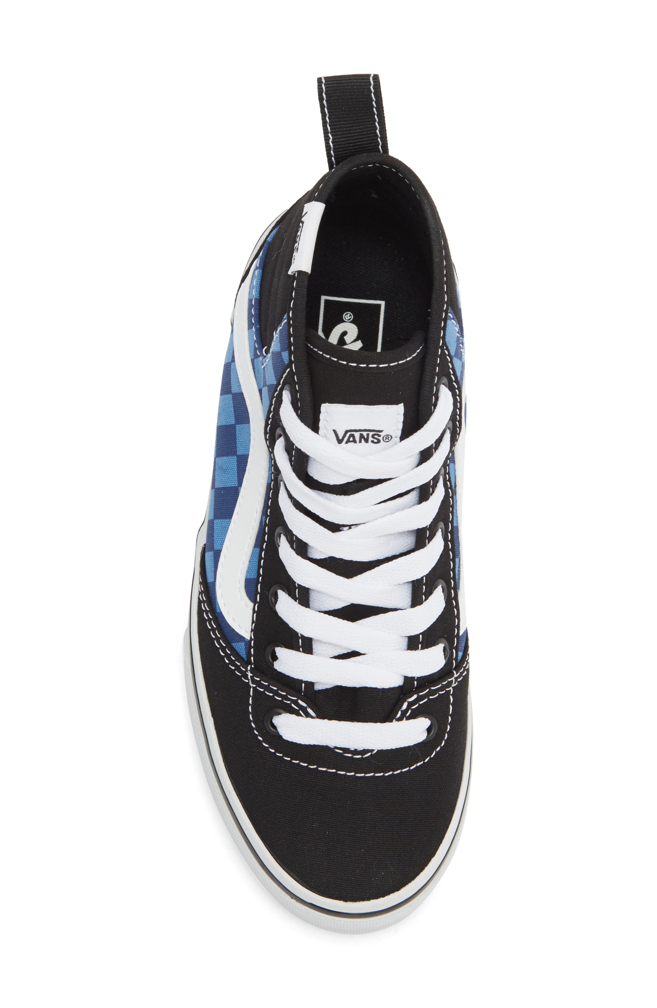 Vans Kids' Ashwood Hi Decon High-Top Sneaker, Alternate, color, Tonal Check True Navy