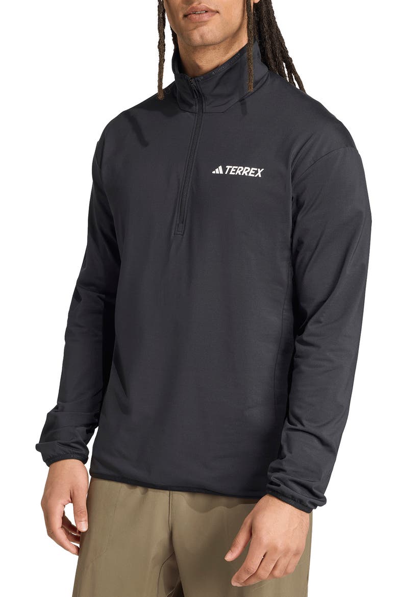 Climawarm Half Zip Tech Fleece Jacket, Main, color, BLACK