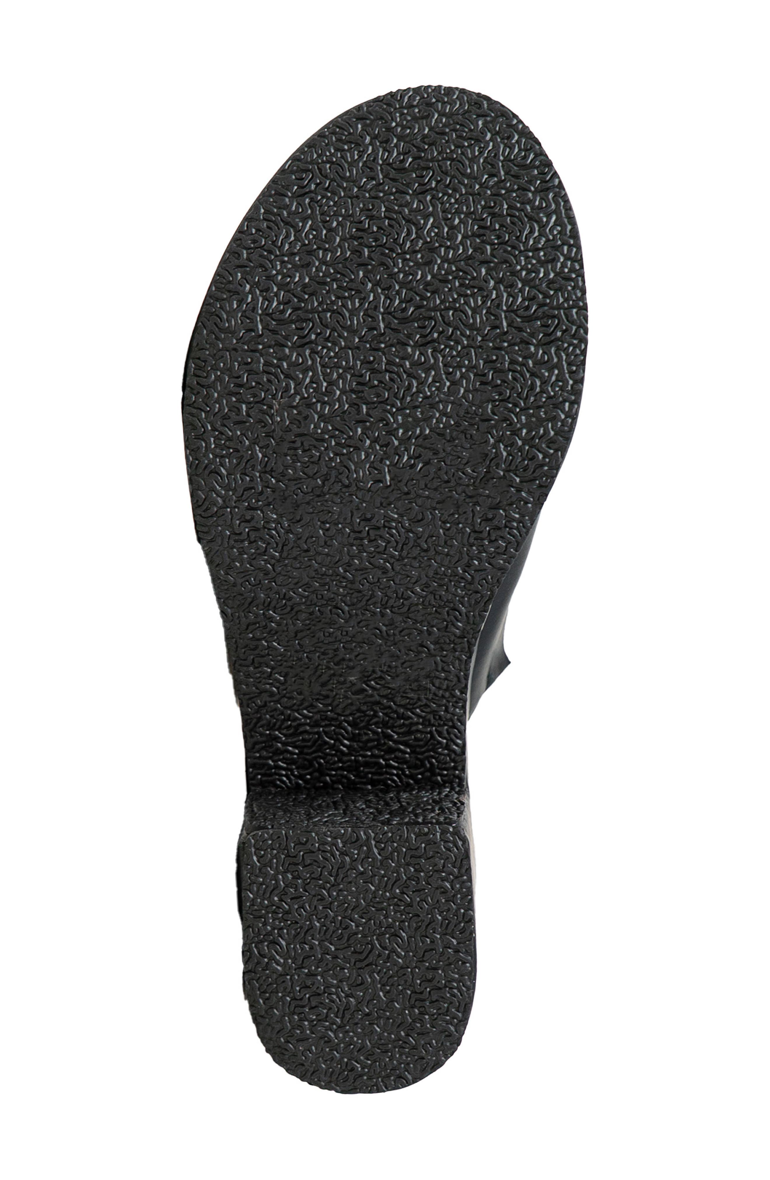 CHASE AND CHLOE Nelly Platform Slide Sandal, Alternate, color, Black Pu