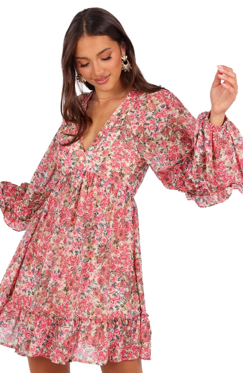 Petal & Pup Reese Floral Long Sleeve Minidress, Alternate, color,