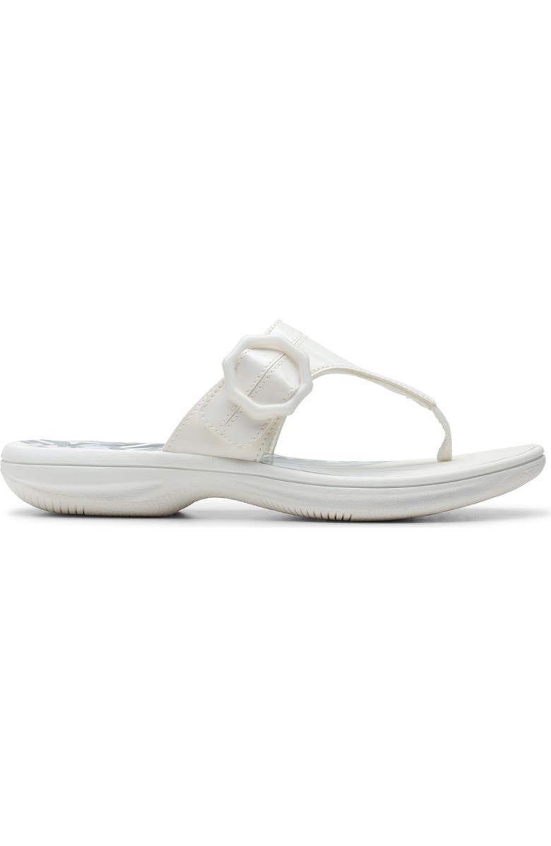 Clarks<sup>®</sup> Breeze Cove Flip Flop, Alternate, color, White Patent
