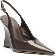 Arezzo Rowen Slingback Pointed Toe Wedge Pump