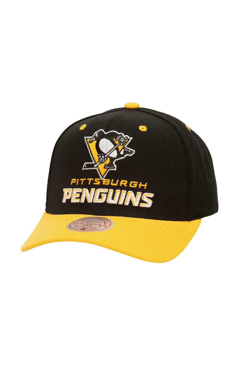 Mitchell & Ness Men's Mitchell & Ness  Black Pittsburgh Penguins All In 2.0 Pro Crown Adjustable Hat, Main, color, Black