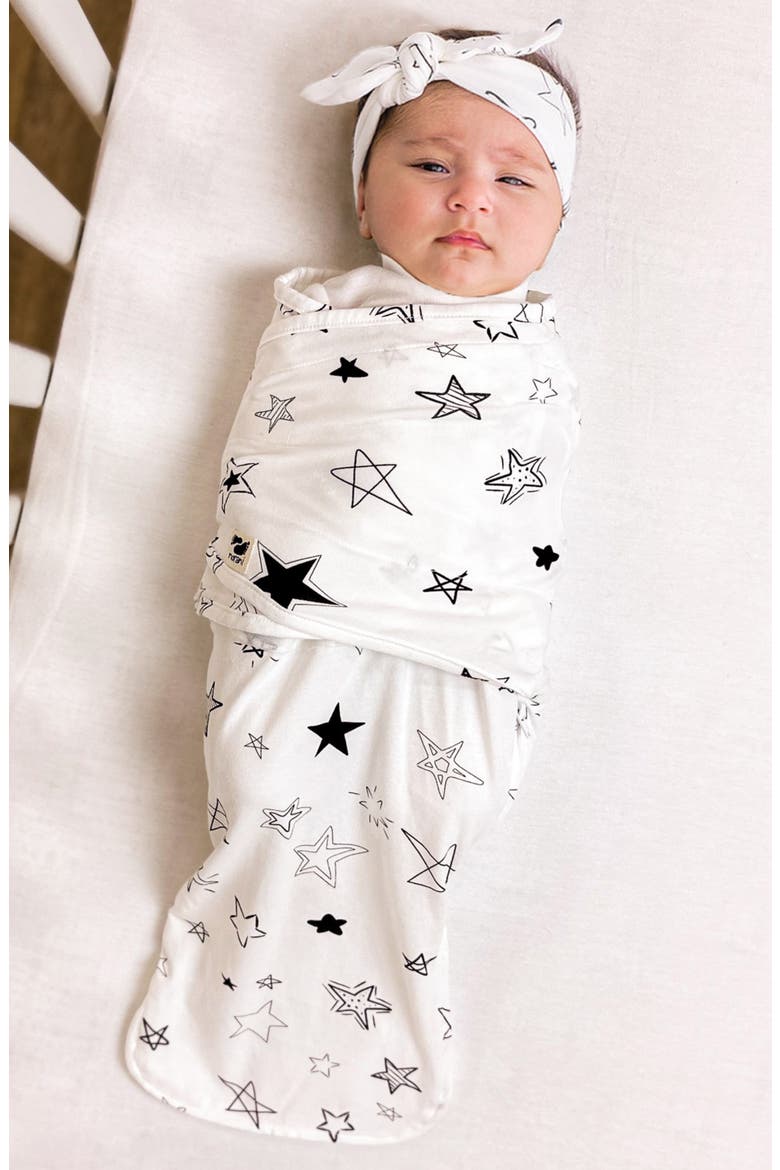 Organic Snugababe Swaddle Sleep Pod with Arm Inserts, Alternate, color, BLACK/ WHITE