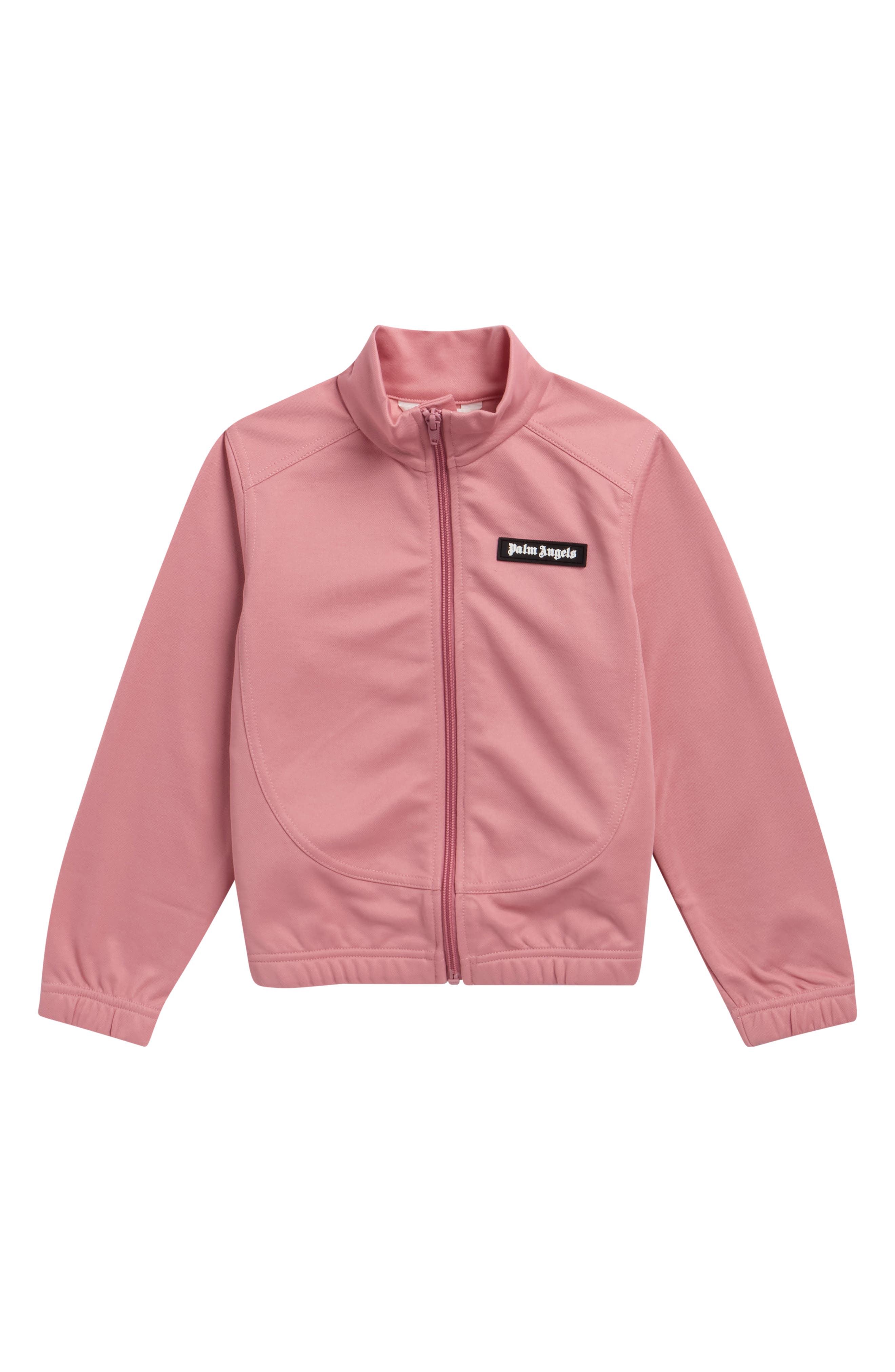 Kids' Curved Logo Crop Track Jacket