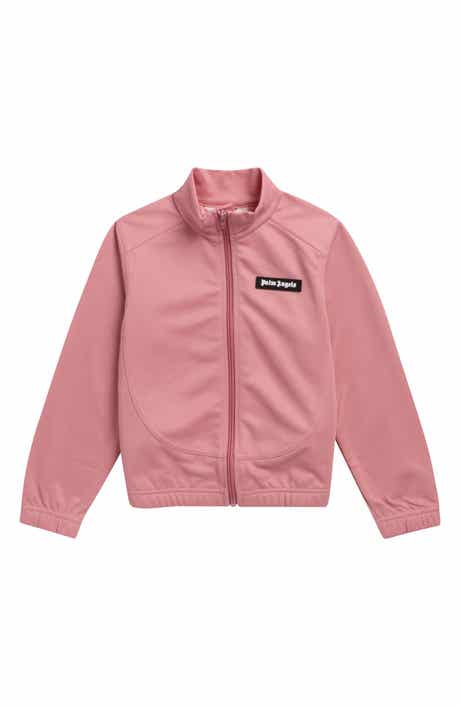Kids' Curved Logo Crop Track Jacket