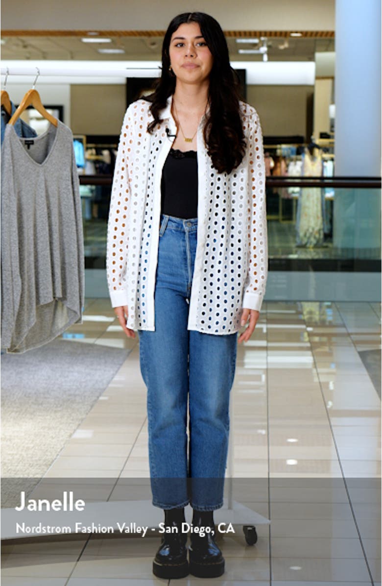 Lindy Eyelet Button-Up Shirt, sales video thumbnail