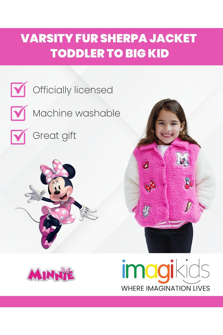 Minnie Mouse Fleece Jacket, Alternate, color, Minnie Mouse Pink