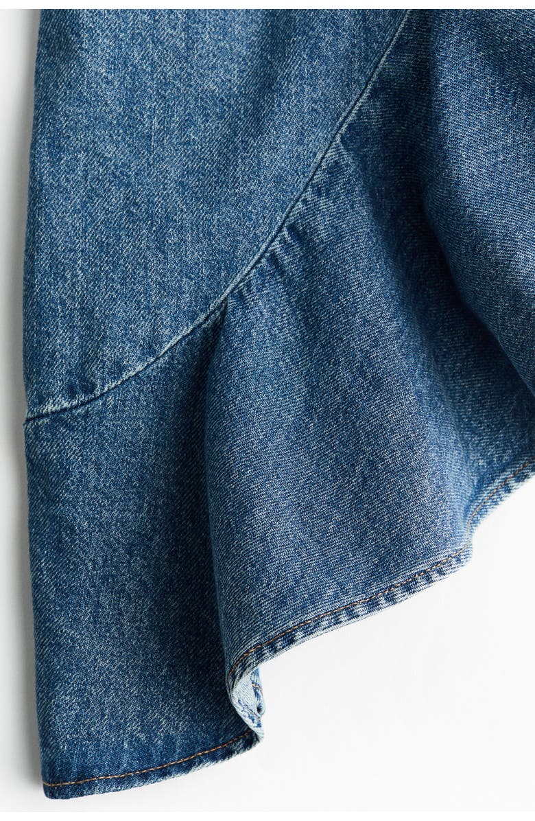 H&M Asymmetric denim skirt, Alternate, color, Denim Blue