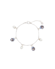 Fable England Pansy & Pearl Charm Bracelet