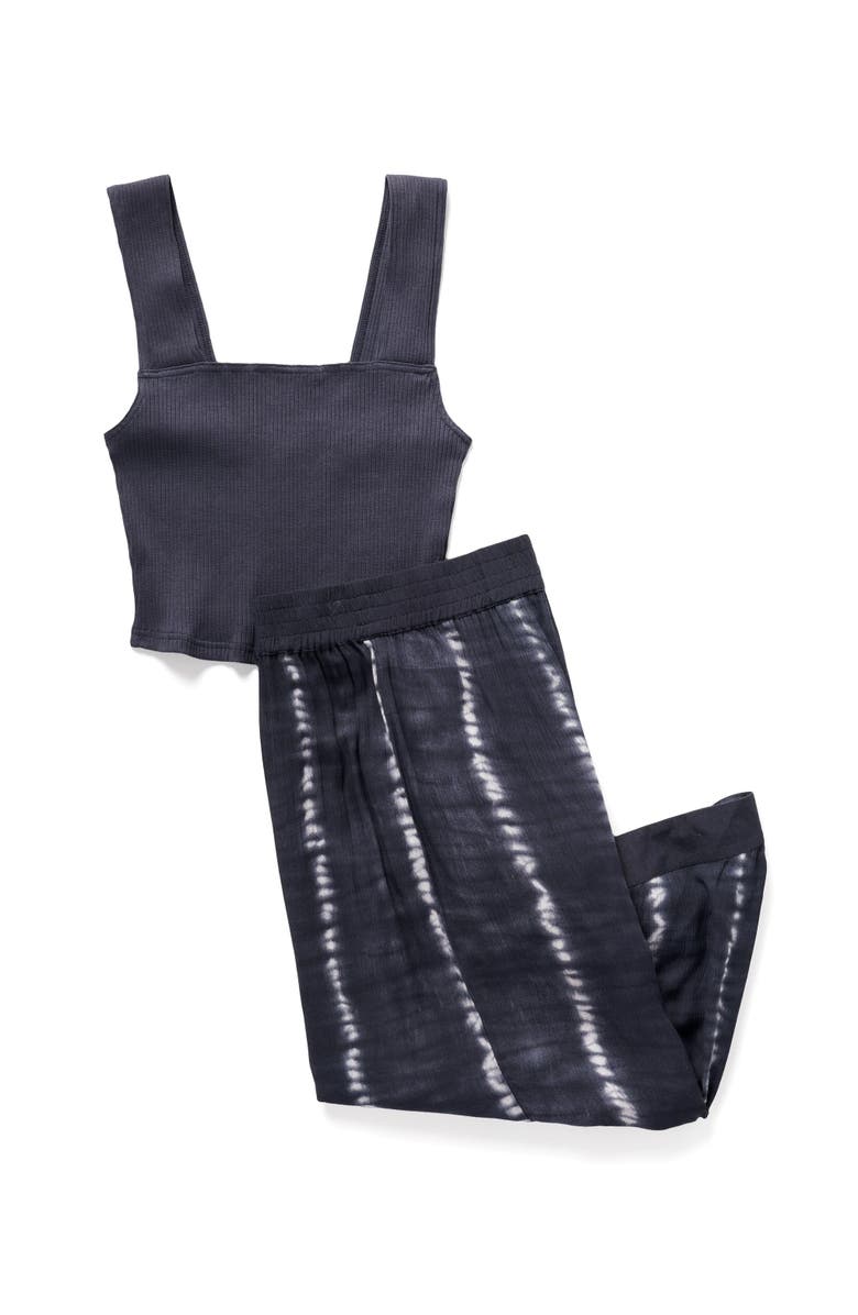 Adore Me Evi Tank & Pant Set, Alternate, color, Tie Dye Grey