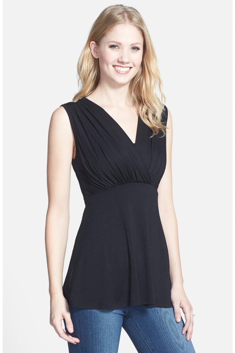 'Tummy Tuck' Maternity/Nursing Top, Alternate, color, BLACK