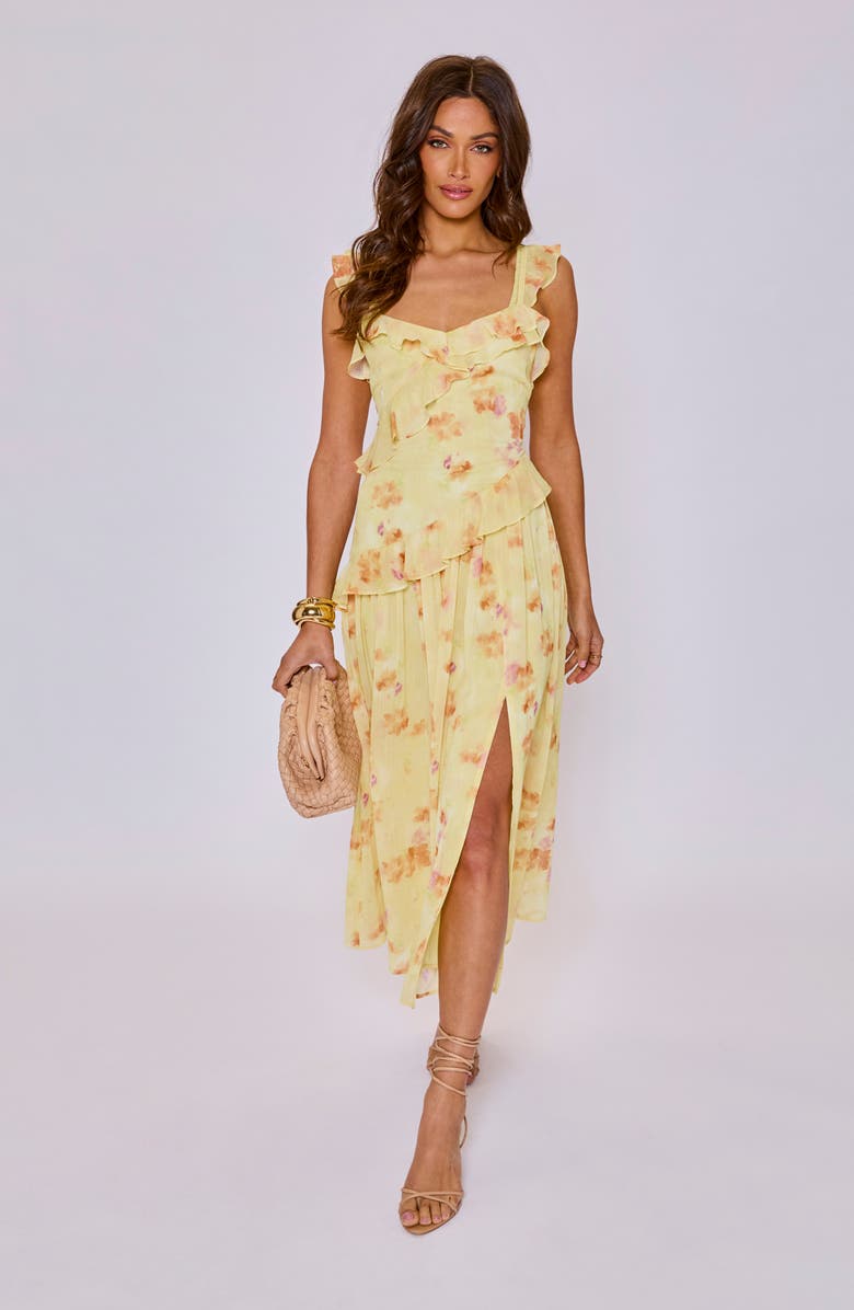 VICI Collection Esme Floral Ruffle Detail Midi Dress, Alternate, color, 