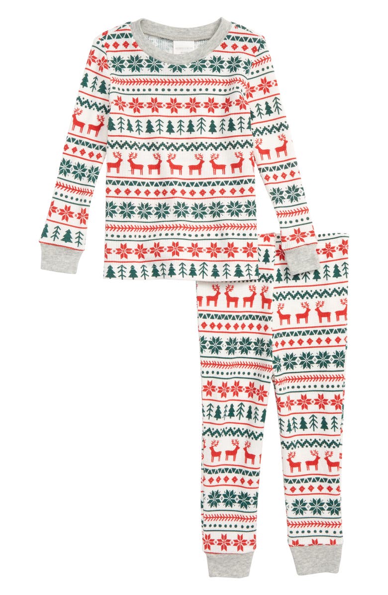 Nordstrom Thermal Fitted Two-Piece Pajamas, Main, color, 