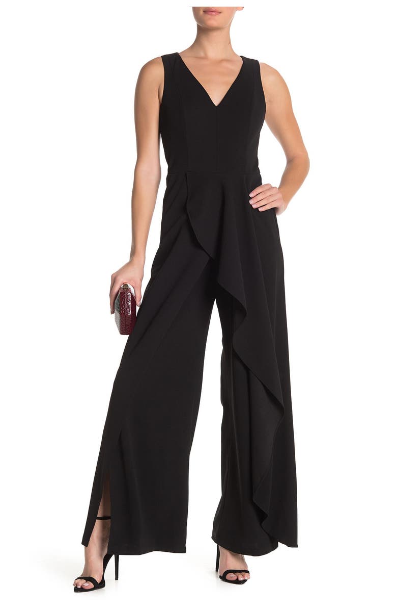 Marina Ruffled Sleeveless Jumpsuit, Main, color, 