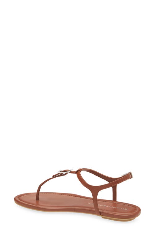 Stuart Weitzman Georgie T-strap Sandal In Bridle Brown