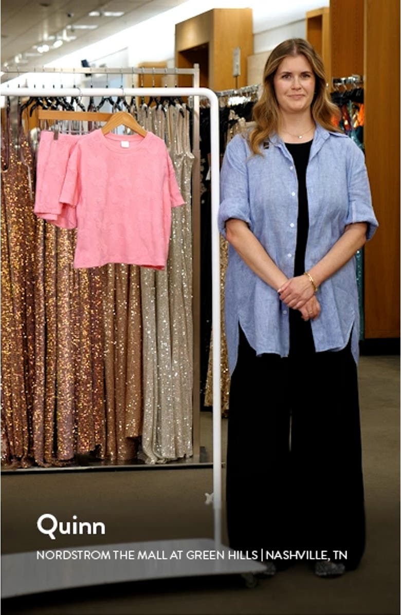 Kids' Flower Textured T-Shirt & Shorts Set, sales video thumbnail