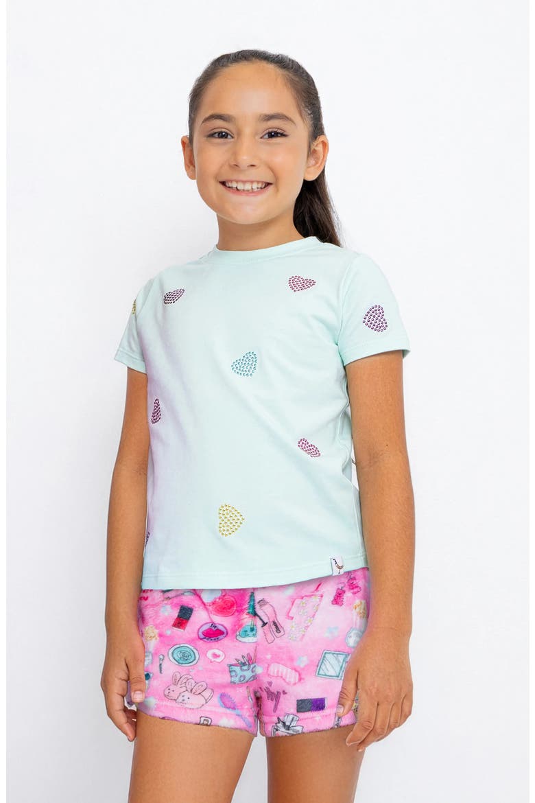 Plush Slumber Party loungewear Shorts, Alternate, color, Pink Multi