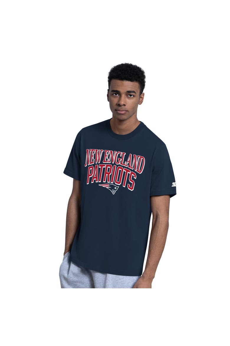 Men's Starter  Navy/Heather Gray New England Patriots Two-Pack Logo T-Shirt Set, Alternate, color, Navy