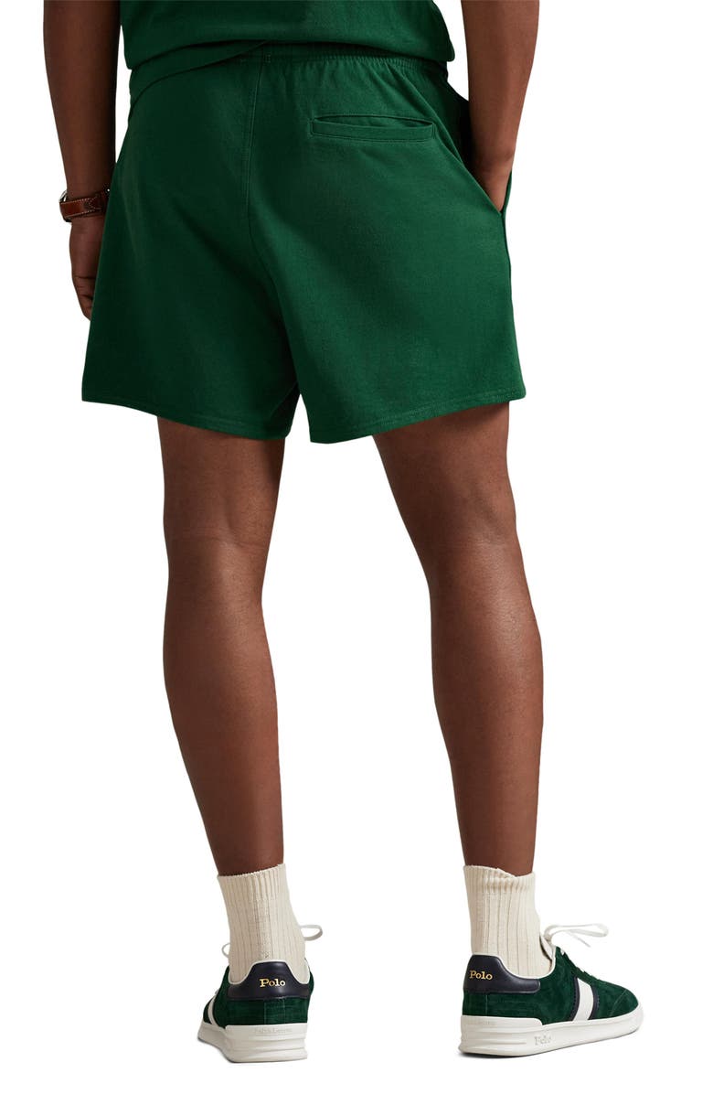 Polo Ralph Lauren Relaxed Fit Jersey Graphic Sweat Shorts, Alternate, color, New Forest