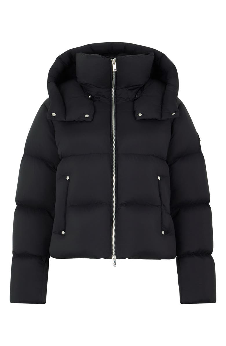 Moose Knuckles Belle Dune Water Repellent Down Puffer Jacket with Removable Hood, Alternate, color, Black