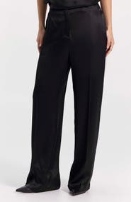Ronen Chen Wide-Leg Satin Pants
