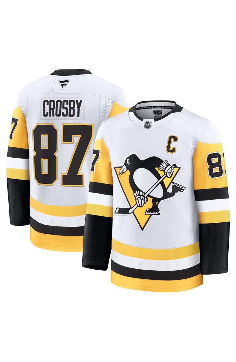 FANATICS Men's Fanatics Sidney Crosby White Pittsburgh Penguins Away Premium Jersey, Main, color, 