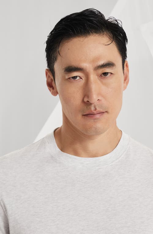 Brunello Cucinelli Crew-neck T-shirt In Pearl