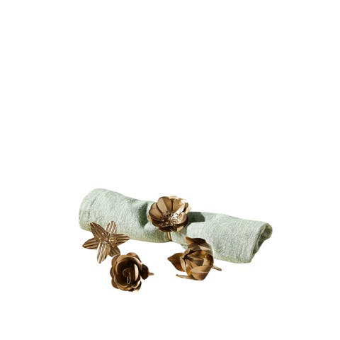 Botanical Napkin Rings - Set of 4