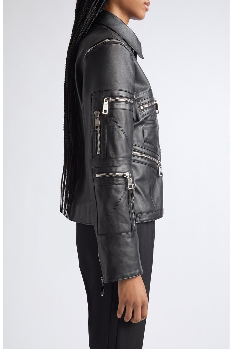 Nappa Leather Jacket, Alternate, color, NERO