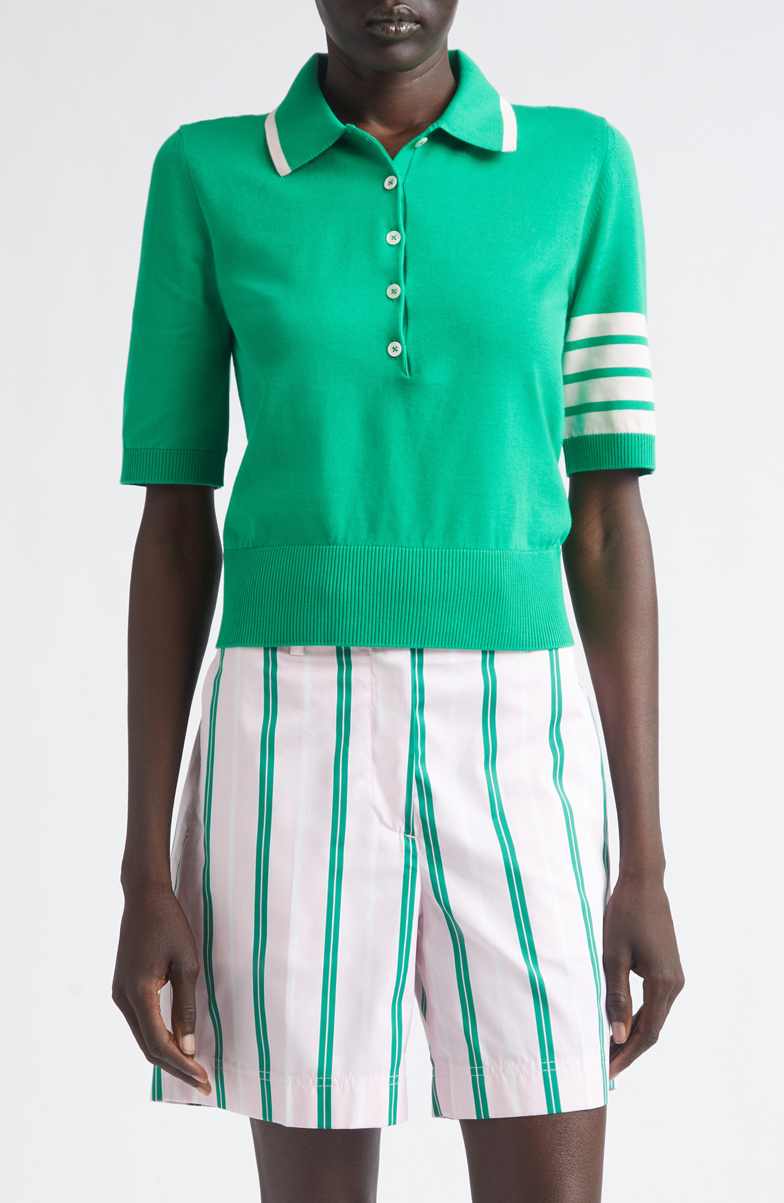 4-Bar Hector Intarsia Polo Sweater