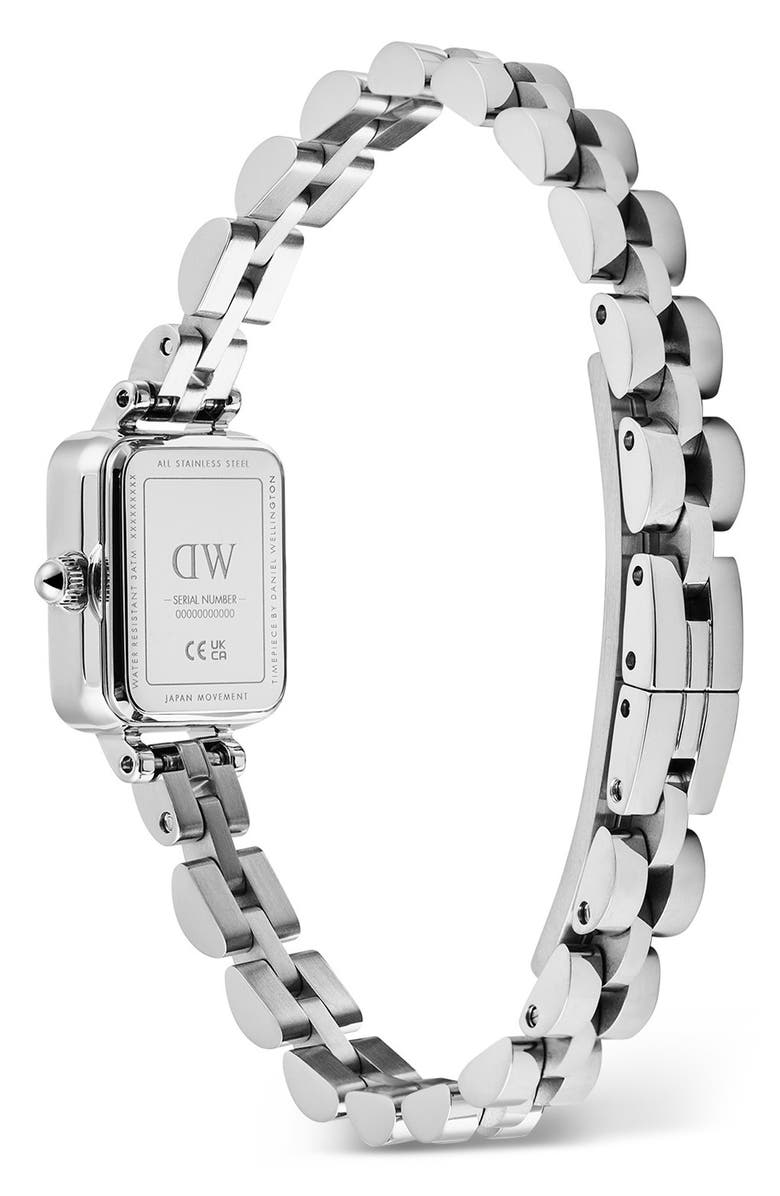 Daniel Wellington Quadro Mini Bracelet Watch, 15mm x 18mm, Alternate, color, Silver