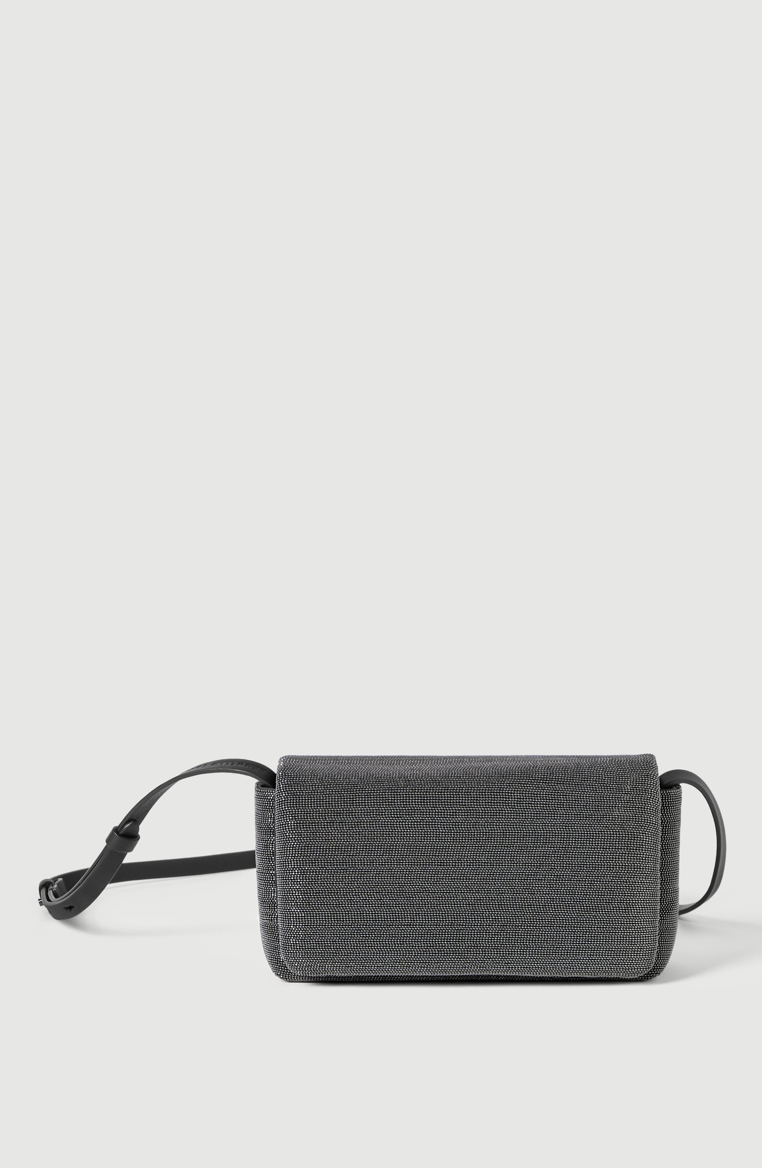 Precious flap bag in grained leather, Main, color, Black