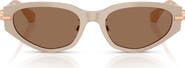 Burberry 56mm Irregular Sunglasses