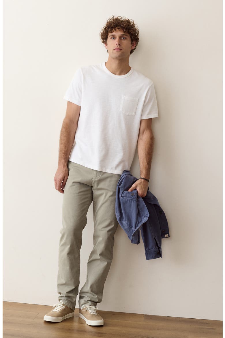 Luxe Slub Pocket T-Shirt, Alternate, color, WHITE