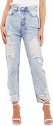 Grey Lab Ripped Straight Leg Nonstretch Jeans