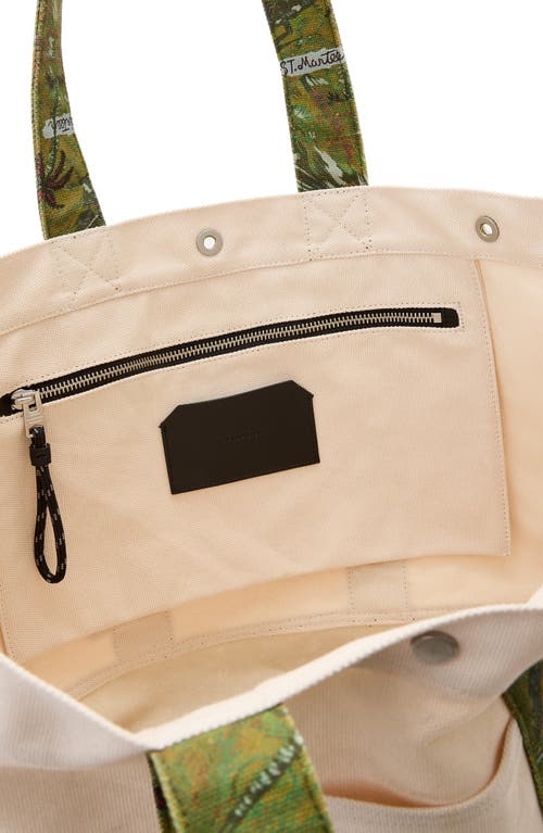 Allsaints Jett Cotton Canvas Beach Tote In Ecru