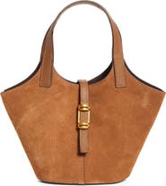 Reiss Lyra Leather & Suede Tote