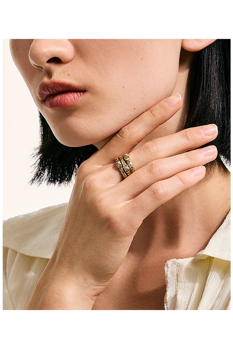 Icon Stud Triple Row Ring, Alternate, color, GOLD