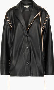 SAEMDI Milla Oversized Faux Leather Jacket