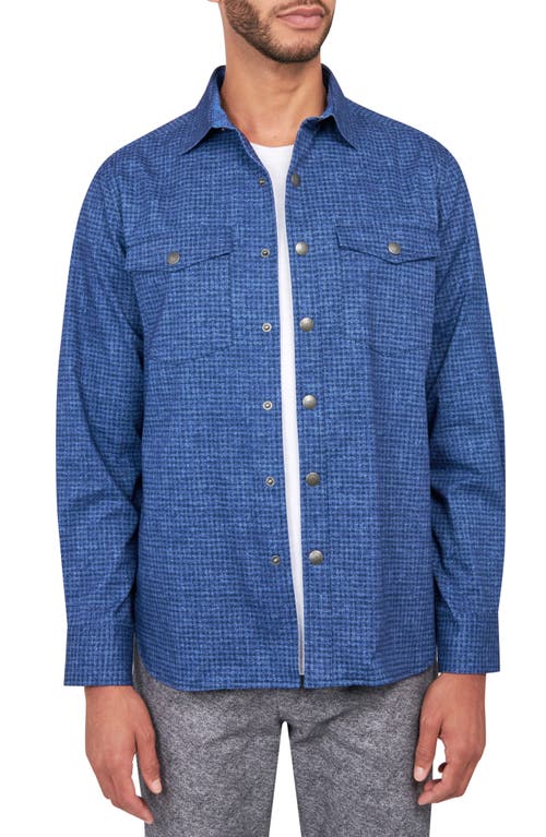 Brooklyn Brigade Dot Geo Cotton Stretch Shirt Jacket in Navy  product