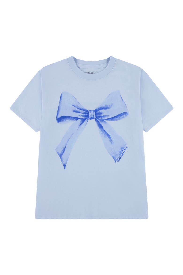 Kids' Bow Graphic T-Shirt, Main, color, ICE WATER