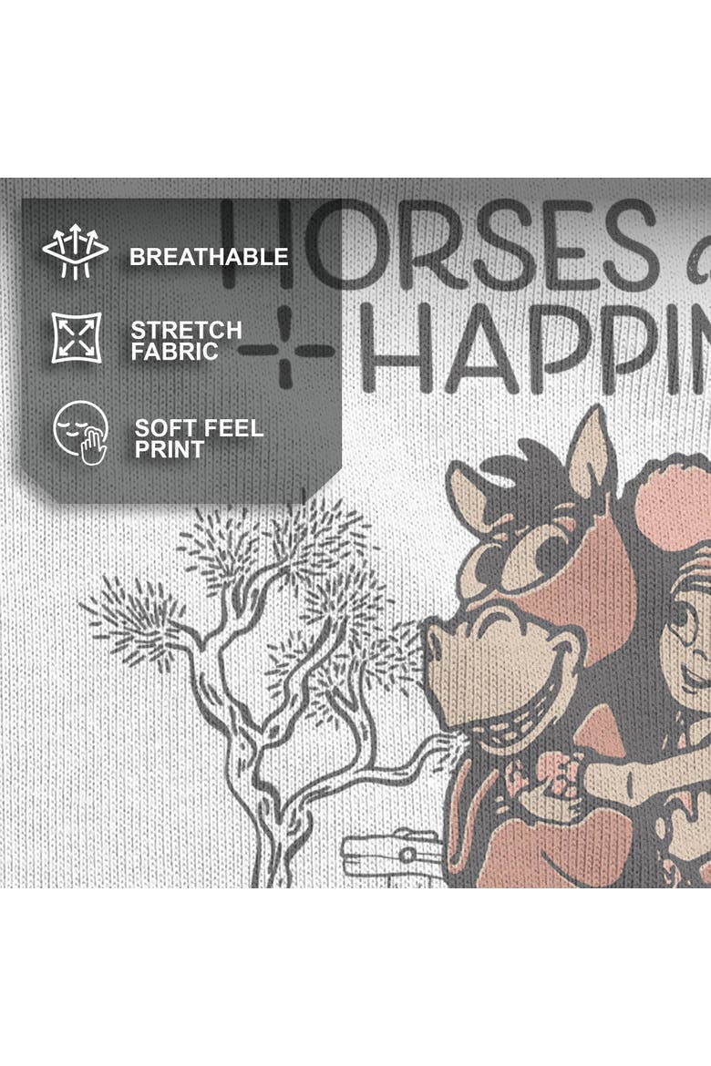 Boys' Horses And Happiness T-Shirt, Alternate, color, White