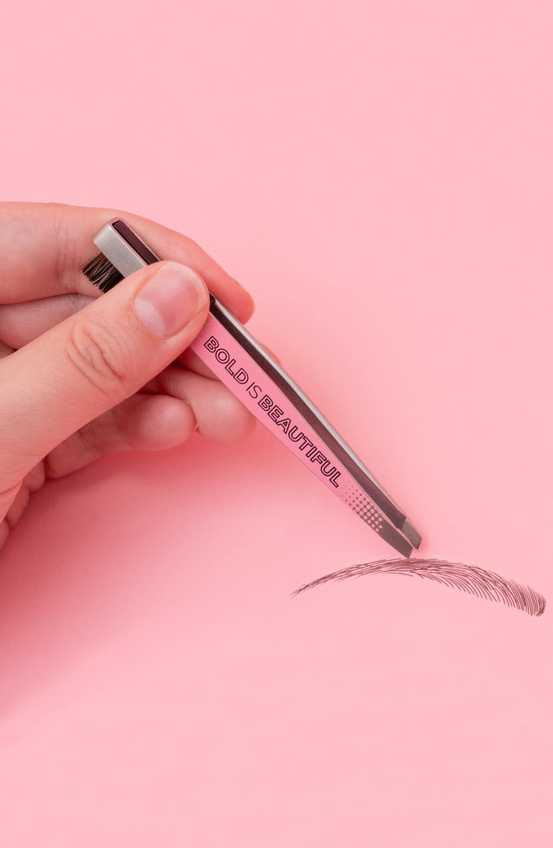 Benefit Cosmetics Bold is Beautiful Slant Tweezer & Brow Brush, Alternate, color, 