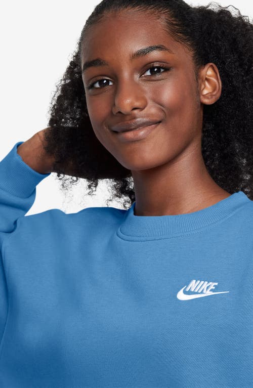 Nike Sportswear Club Fleece Big Kids' Oversized Sweatshirt In Blue