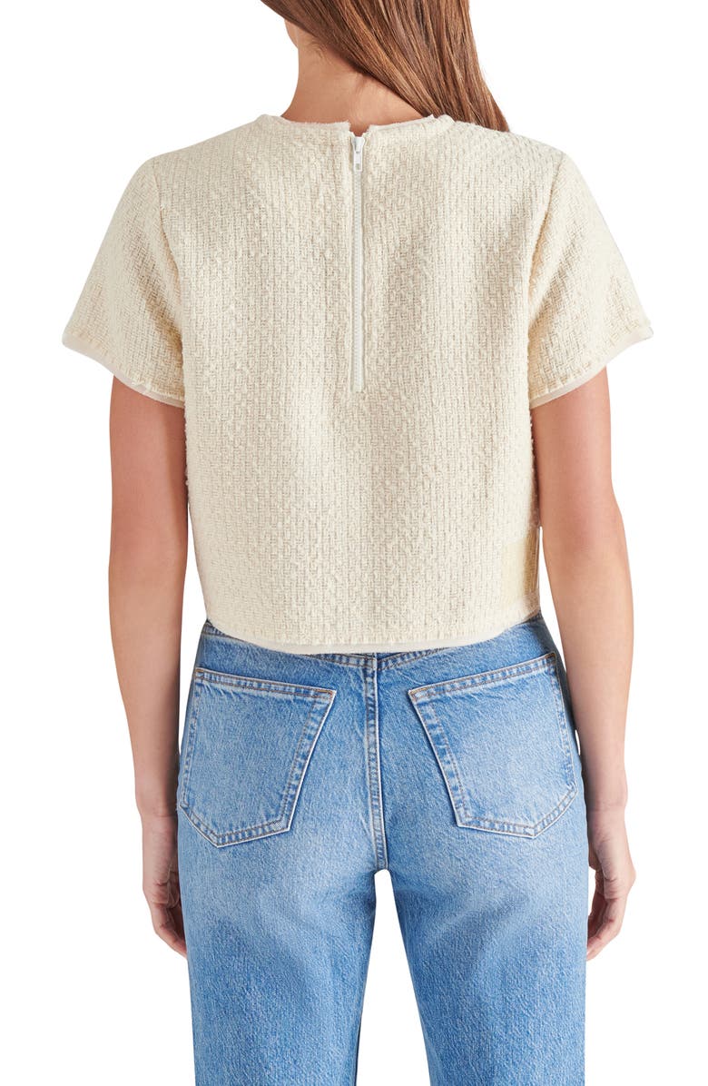 Steve Madden Addie Tweed Top, Alternate, color,