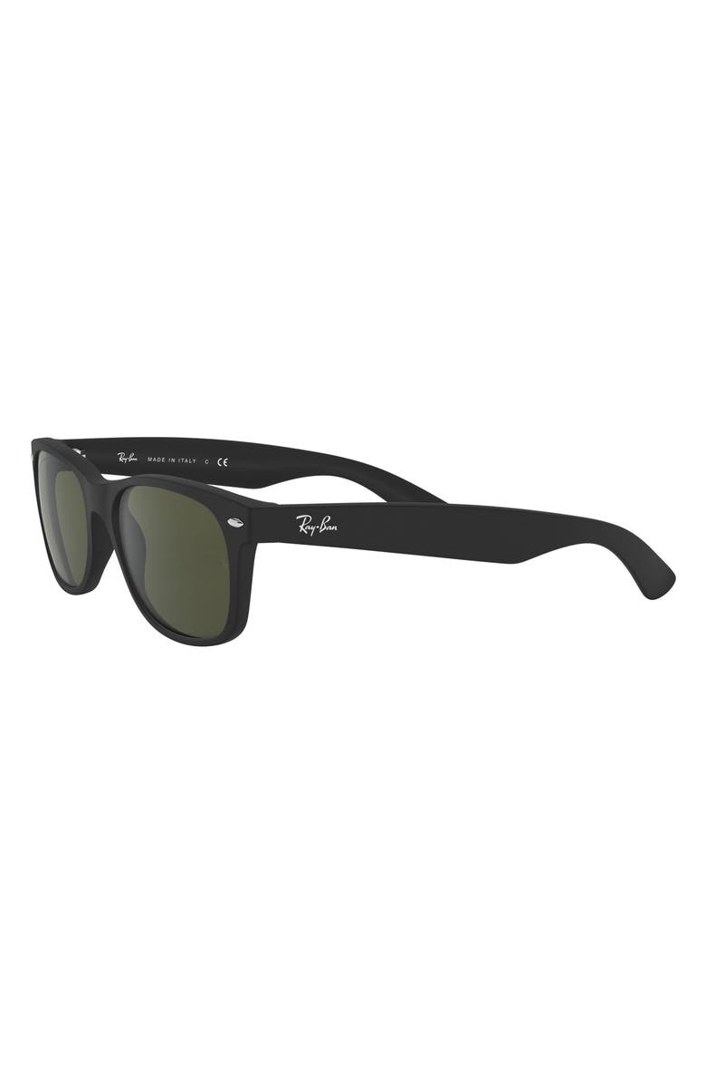 Ray-Ban Wayfarer 58mm Rectangular Sunglasses, Alternate, color, Rubber Black