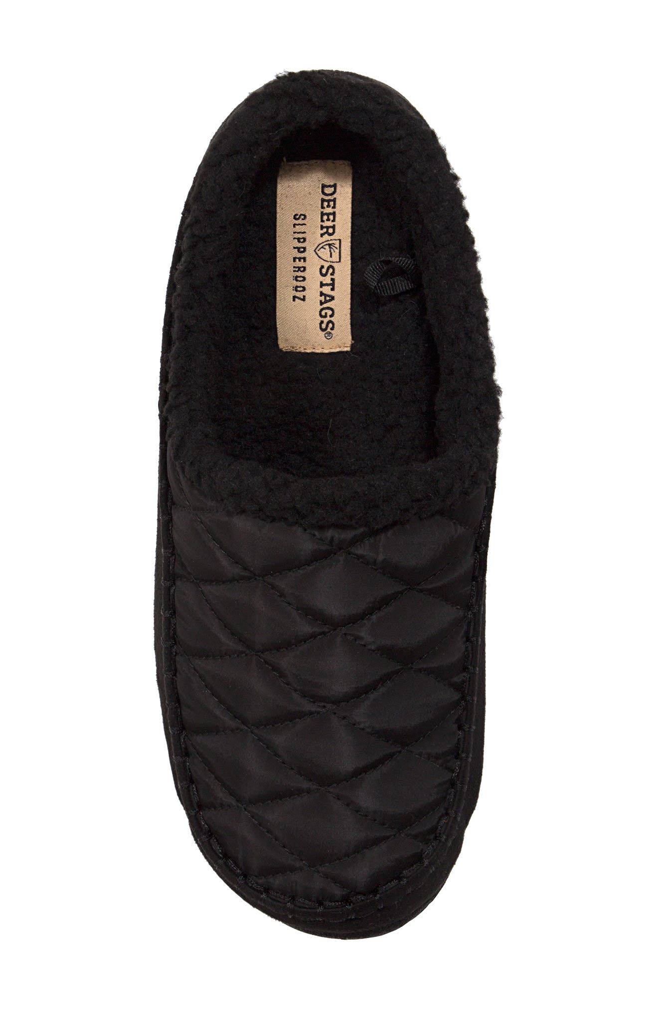 Slipperooz Almo Faux Shearling Clog Slipper, Alternate, color, BLACK
