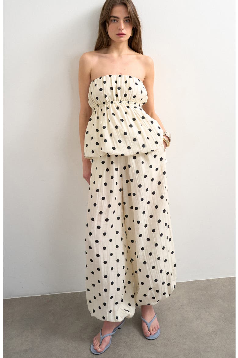 Dot Balloon Pants, Alternate, color, WHITE