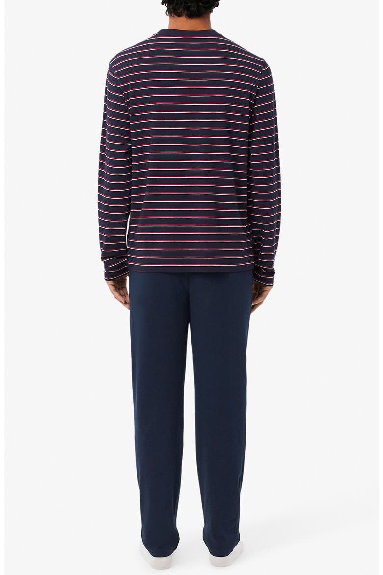 Cotton Pajamas, Alternate, color, NAVY BLUE/ RED-WHITE